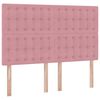 vidaXL Opslag bed met matras met matras Roze 140 x 190 cm Fluweel