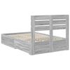 vidaXL Bedframe met lade met hoofdeinde met opslag Bewerkt hout