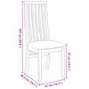 vidaXL Eetkamerstoelen met kussens 2 st massief hout rubber