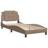 vidaXL Bedframe zonder matras "Zadar" kunstleer cappuccinokleurig 100x200 cm