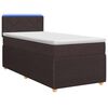 vidaXL Boxspringbed met matras Donkerbruin 90 x 190 cm Stof