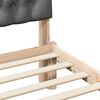 vidaXL Bedframe met Gevoerd Hoofdgedeelte Bruin 100 x 200 cm