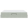 vidaXL Opbergbed met matras met matras Lichtgrijs 180 x 200 cm Fluweel