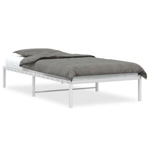vidaXL Bedframe metaal wit 100x190 cm