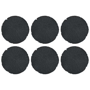 vidaXL Stapsteen 6 st Zwart &Oslash; 45 x 1,8 cm Rubber