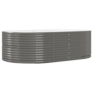 vidaXL Plantenbak 212x140x68 cm gegalvaniseerd staal grijs