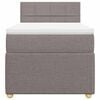 vidaXL Boxspring met matras stof taupe 100x200 cm