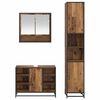 vidaXL Badkamermeubelset met plank 3 pcs Oud Hout Bewerkt hout
