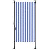 vidaXL Rolgordijn voor buiten 100x270 cm stof en staal blauw en wit