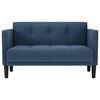vidaXL Loveseat bank blauw 111 cm stof