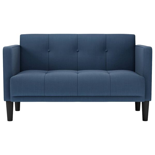 vidaXL Loveseat bank blauw 111 cm stof