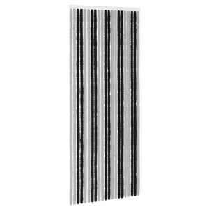 vidaXL Insecten Gordijn Chenille Grijs en zwart 90 x 220 cm 100% PP