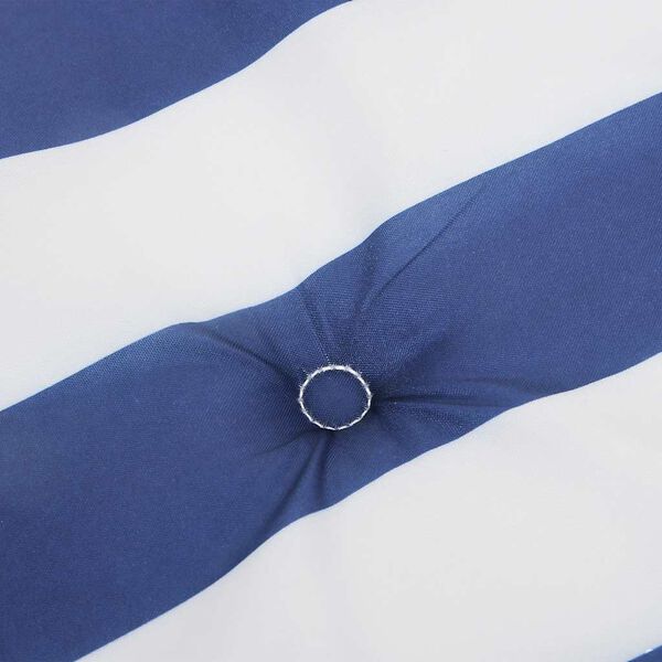vidaXL Tuinbankkussen gestreept 150x50x4 cm oxford stof wit en blauw