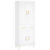 vidaXL Hoge kast 69,5x34x180 cm bewerkt hout wit