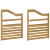 vidaXL Armleuningen Module 2 pcs Wit 59 x 4 x 73 cm Massief Acaciahout