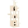 vidaXL Kattenmeubel met sisal krabpalen 180 cm cr&egrave;mekleurig