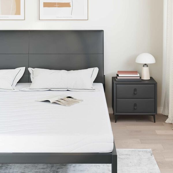 vidaXL Matras Wit 200 x 200 cm Jacquard stof