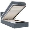 vidaXL Ottoman bed met matras 80x200cm fluweel donkergrijs