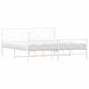 vidaXL Bedframe met hoofd- en voeteneinde metaal wit 180x200 cm