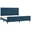 vidaXL Bedframe zonder matras 200x200 cm fluweel donkerblauw