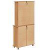 vidaXL Hutch ASKIM Honing Wax 91 x 40 x 200,5 cm Massief grenenhout