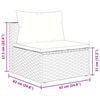 vidaXL 9-delige Loungeset met kussens poly rattan bruin