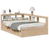vidaXL Bed met boekenkast zonder matras massief grenenhout 140x190 cm