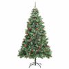 vidaXL Kunstkerstboom met LED -striplichten Groen 240 cm PVC en Metaal