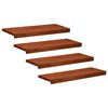 vidaXL Trapmatten 4 st Bruin 80 x 30 x 2 cm Massief beukenhout