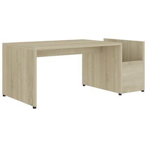 vidaXL Salontafel 90x45x35 cm bewerkt hout sonoma eikenkleurig