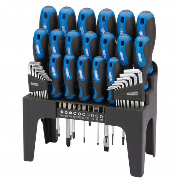 Draper Tools Schroevendraaier, inbus en bit set 44-dlg blauw 81294