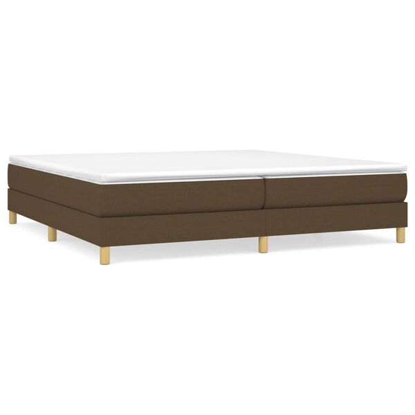 vidaXL Boxspring bed stof donkerbruin 200x200 cm