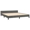 vidaXL Bedframe met hoofdeinde fluweel donkergrijs 180x200 cm