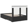 vidaXL Bedframe met hoofdeinde Zwart 120 x 190 cm Bewerkt hout
