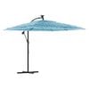 vidaXL Parasol met stalen paal 246x246x230 cm blauw