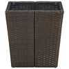 vidaXL Salontafel 41,5x41,5x44 cm poly rattan en gehard glas bruin