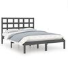 vidaXL Bedframe massief hout grijs 200x200 cm