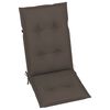 vidaXL Tuinstoelen 2 st met taupe kussens massief teakhout