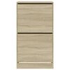 vidaXL Schoenenkast met 2 klaplades 60x42x108 cm sonoma eikenkleurig