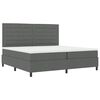 vidaXL Boxspringbed met matras Donkergrijs 200 x 200 cm Stof