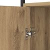 vidaXL Dressoir Artisan Eiken 100 x 35 x 80 cm Bewerkt hout
