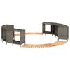 vidaXL Hottub-ombouw poly rattan massief acaciahout grijs