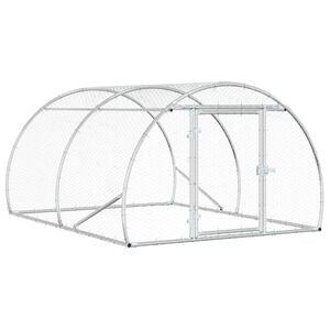 vidaXL Kippenhok zilver 200 x 150 x 100 cm Gegalvaniseerd staal