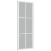 vidaXL Binnendeur 76x201,5 cm matglas en aluminium wit