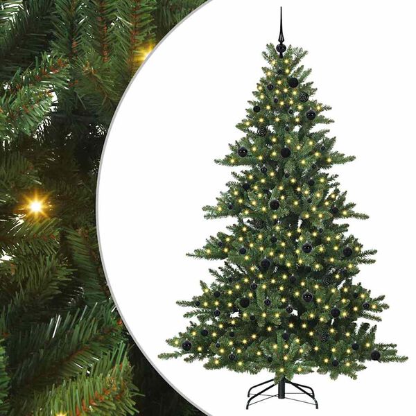 vidaXL Kunstmatige Inklapbare Kerstboom Groen 210 cm PVC en staal