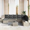 vidaXL Tuin Sofa Set met kussen 9 pcs Lichtgrijs poly rattan