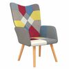 vidaXL Relaxstoel patchwork stof