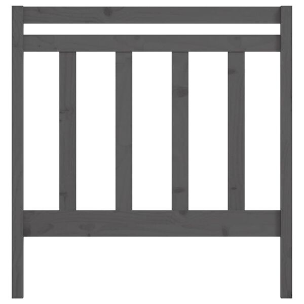 vidaXL Hoofdbord 96x4x100 cm massief grenenhout grijs