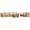 vidaXL Buiten bankenset 7 pcs Naturel Massief Acaciahout