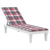 vidaXL Terrasstoelkussen ruitpatroon (75+105)x50x4 cm rood